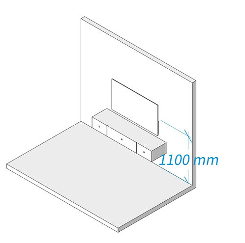 电视中心离地高度（1100mm）